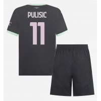 Maglie da calcio AC Milan Christian Pulisic #11 Terza Maglia Bambino 2024-25 Manica Corta (+ Pantaloni corti)